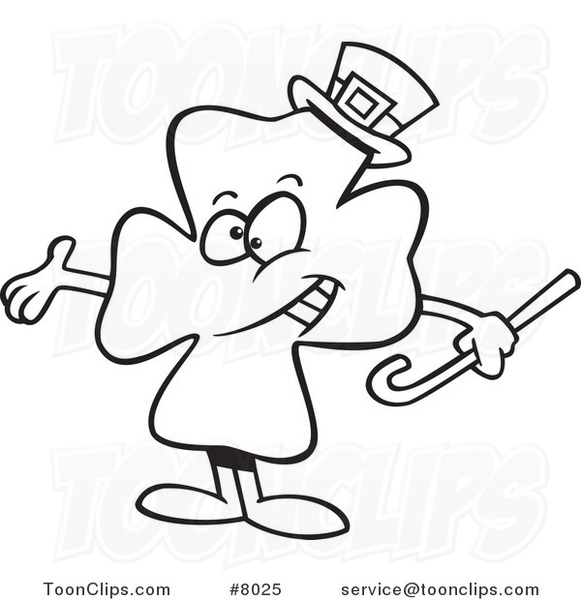 581x600 Cartoon Black And White Line Drawing Of A Presenting St Patricks