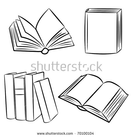 450x470 Book Clipart Sketch