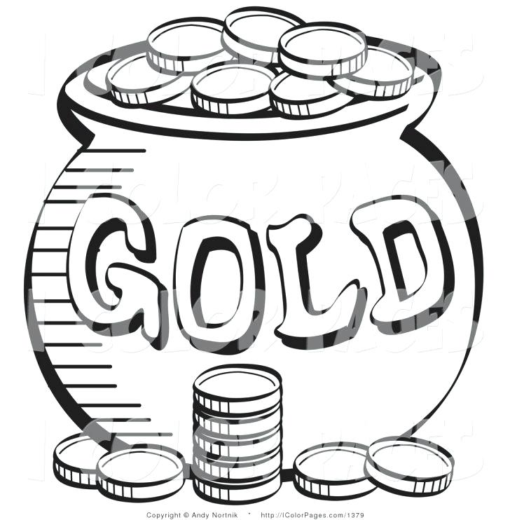 728x742 Leprechaun Coloring Pages Free Money Color Sheet Royalty Vector