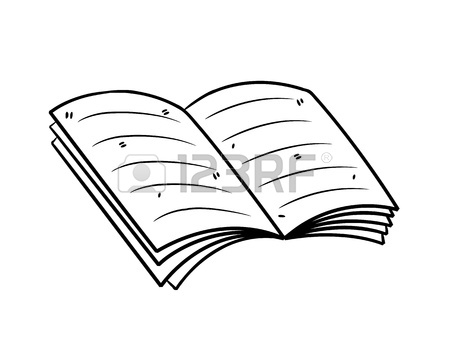 450x347 Open Books Drawing Seamless Pattern Background. Hand Drawn Black