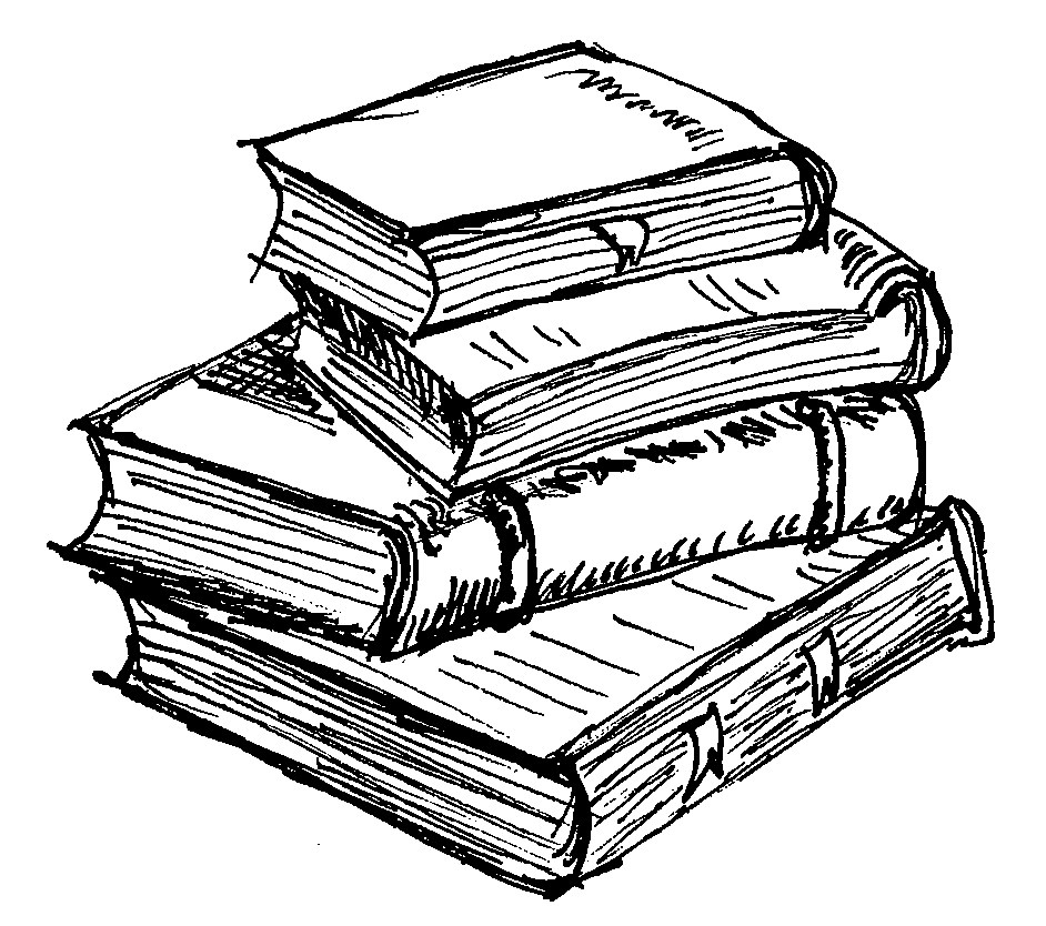 Stack Of Books Drawing - BAHIA HAHA