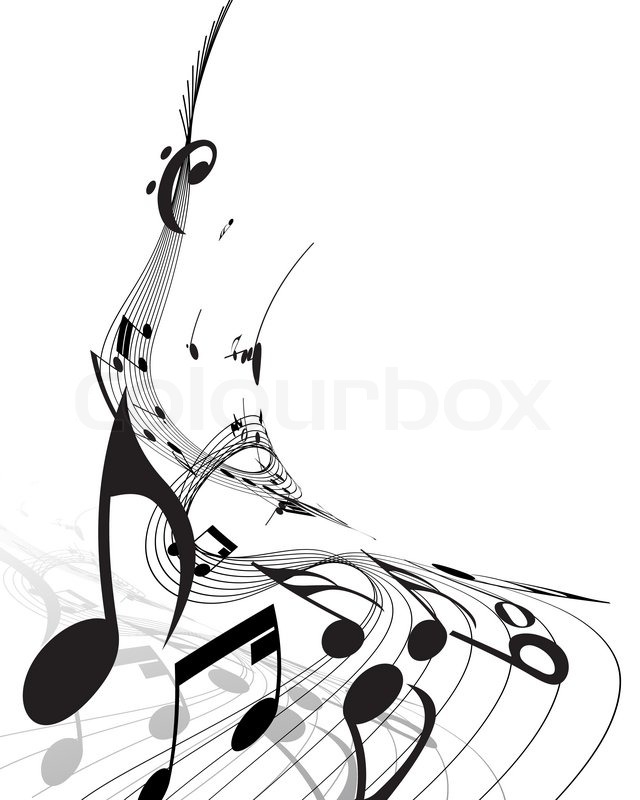 640x800 Vector Musical Notes Staff Background For Design Use Stock