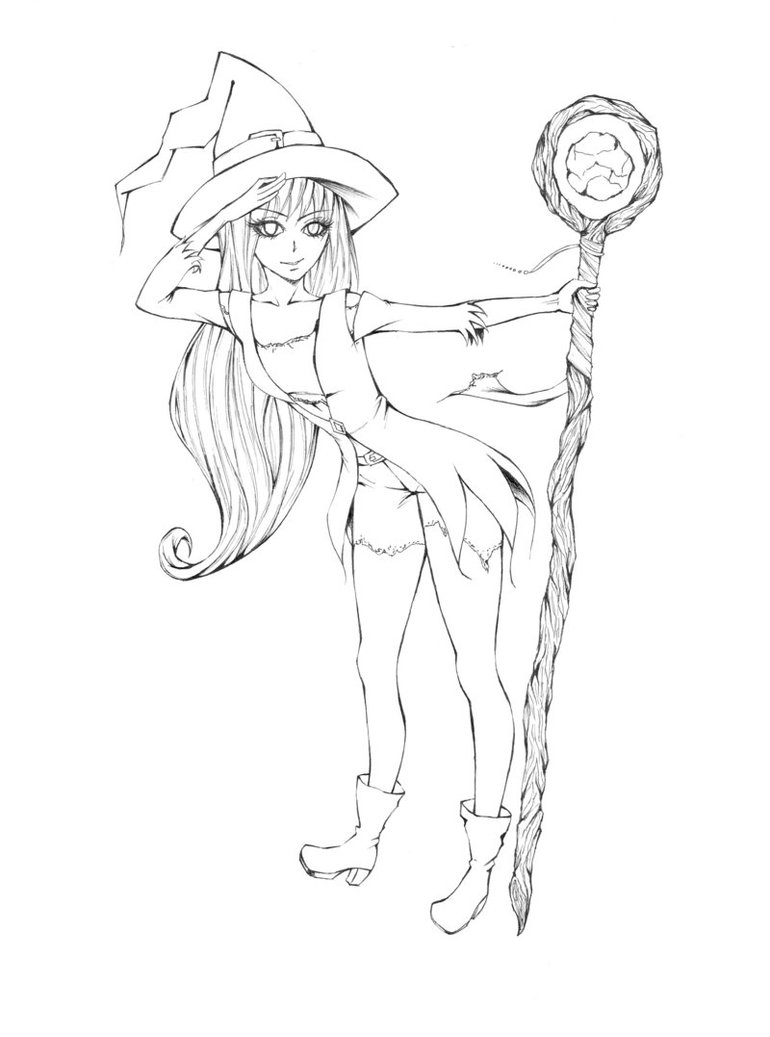 770x1037 Witch With His Staff By Naokodark