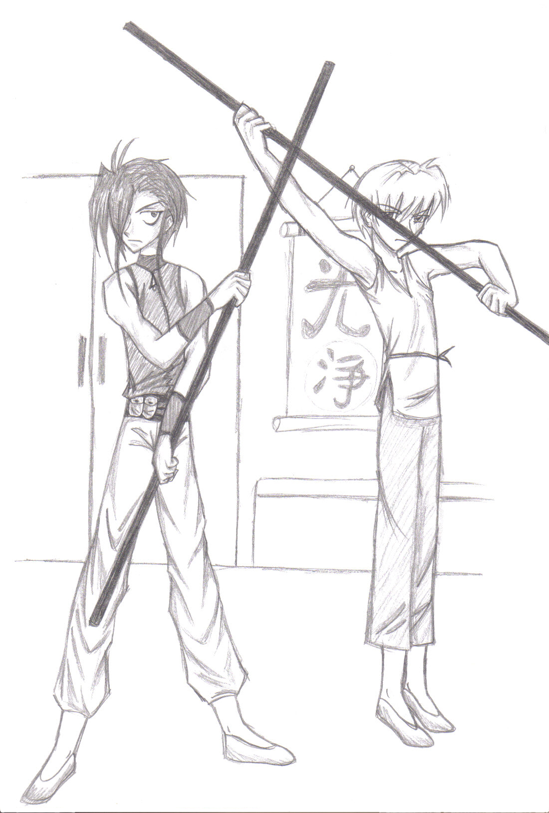 1100x1628 Bo Staff Fight By Heavensong