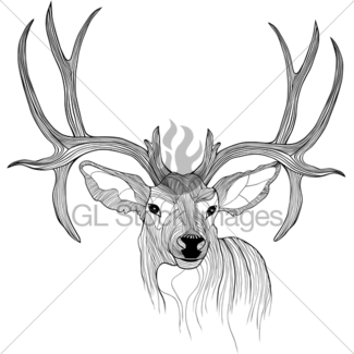 325x325 Abstract Deer Head Tribal Tattoo Gl Stock Images
