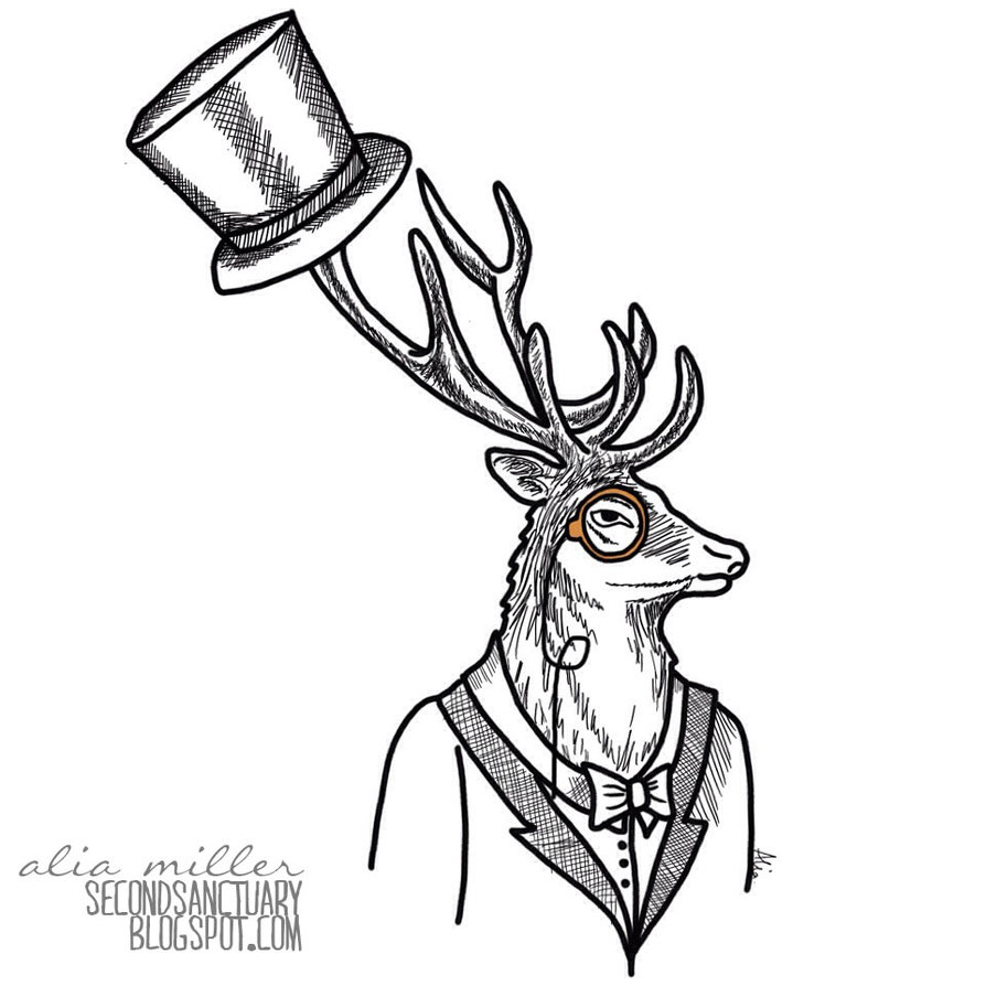 Stag Line Drawing at GetDrawings | Free download