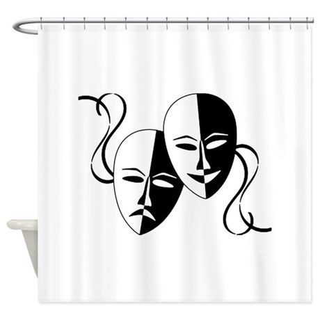 460x460 Theatre Masks Shower Curtains Cafepress