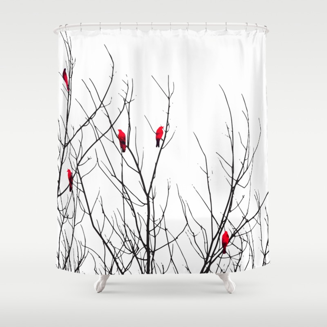 1080x1080 Abstract, Animals And Black White Shower Curtains Society6