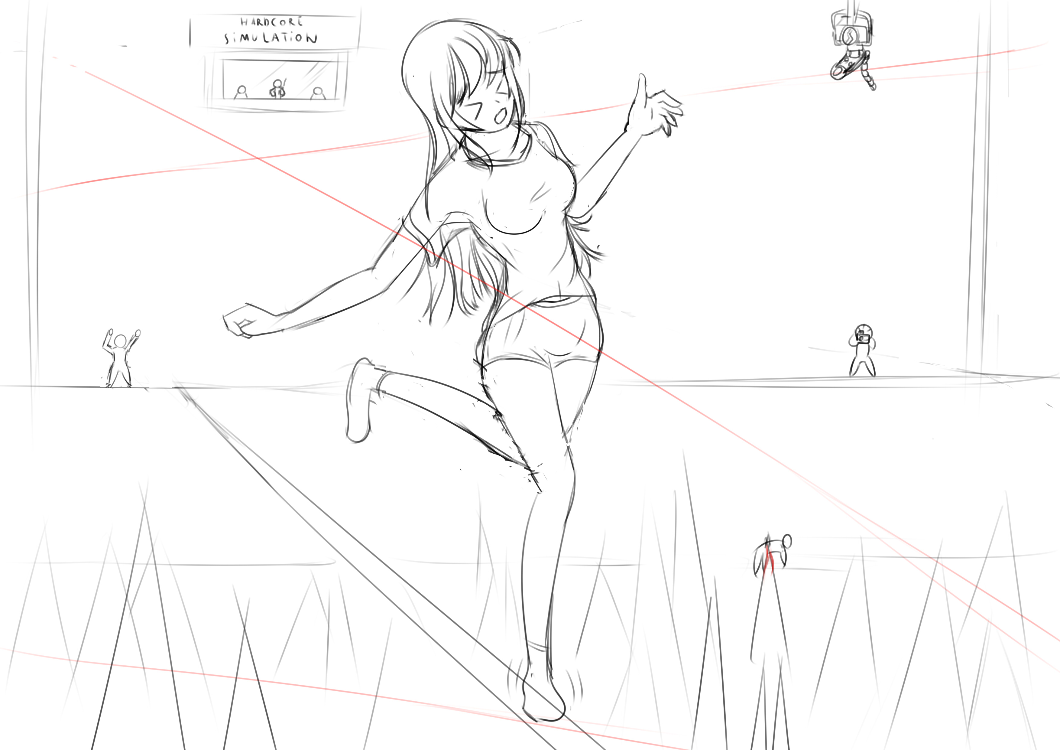 3507x2480 Crazy Drawing In Sketch Stage By Supradrawner