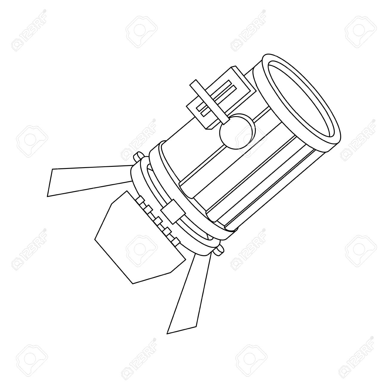 1300x1300 Stage Light Studio Lamp Spotlight Equipment Vector Illustration