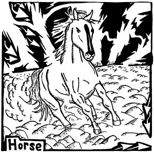 300x299 Horses Running Drawings