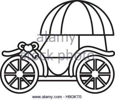 367x320 Carriage Vintage, Antique Transport Icon, Vector Illustration