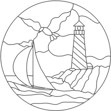 380x380 Free Stained Glass Patternsterris Lighthouse