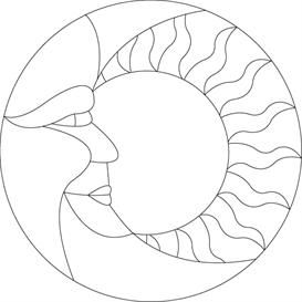 273x273 Stained Glass Sun Moon Pattern Other Files Patterns