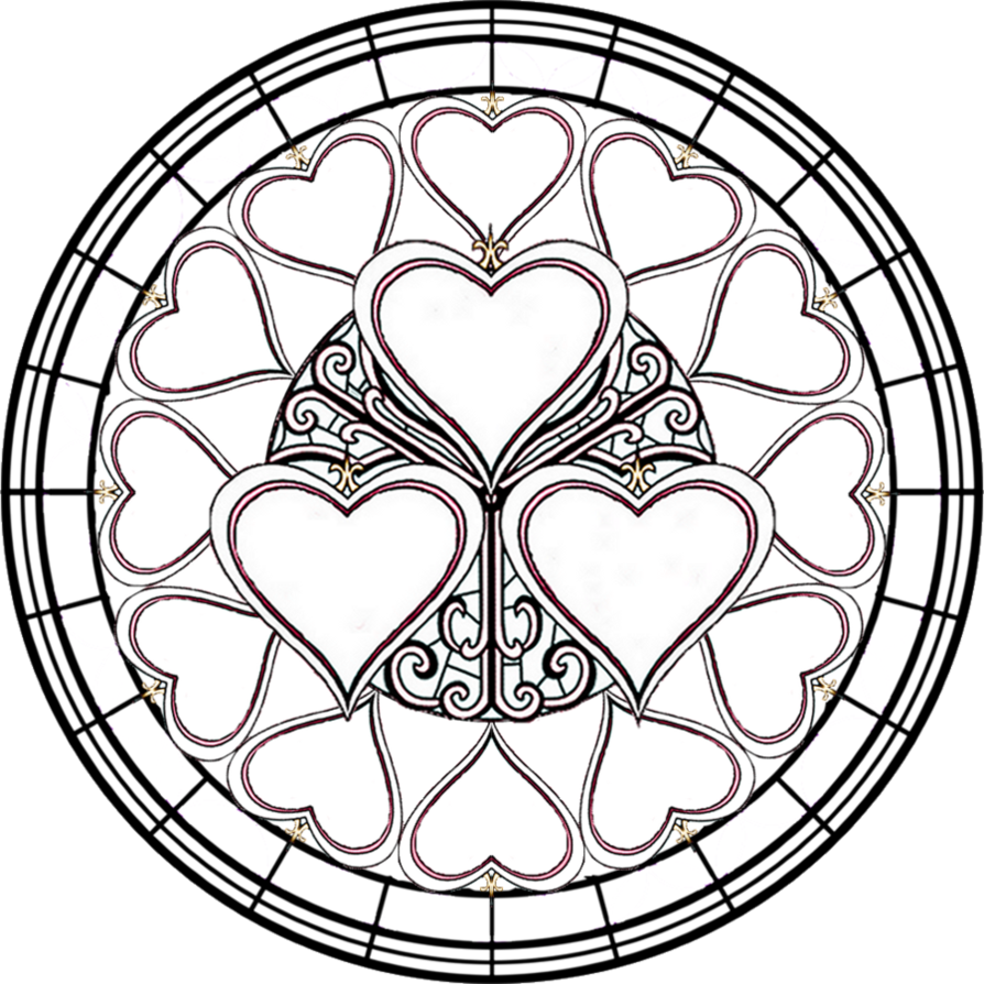 894x894 Coloring Pages Stained Glass Crosses