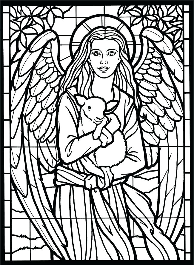 650x888 New Stained Glass Window Coloring Pages Online Book Packed