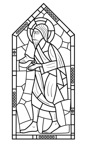 289x480 Religious Stained Glass Coloring Page Free Printable Coloring Pages