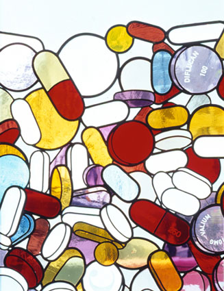 327x425 Stained Glass Window From The Pharmacy, Damian Hirst's Notting