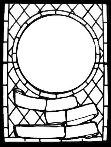366x484 Stained Glass Window Template For A Dolls House. Miniatures