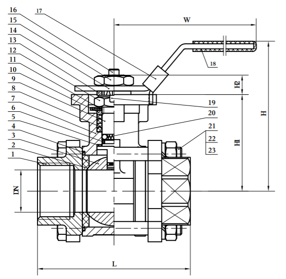 587x574 Stainless Steel Ball Valve