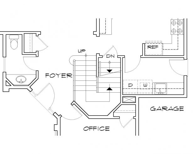 615x492 Apartments Combination Stair Two Staircase House Plans Floor