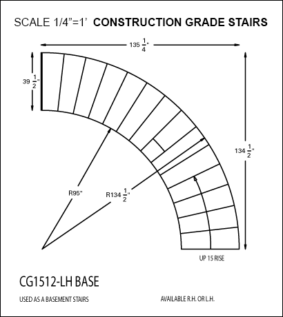 410x460 Rise Curved Staircase Models Architectural Series