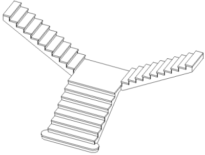 400x303 2013 T Shaped Stair In Revit 2013
