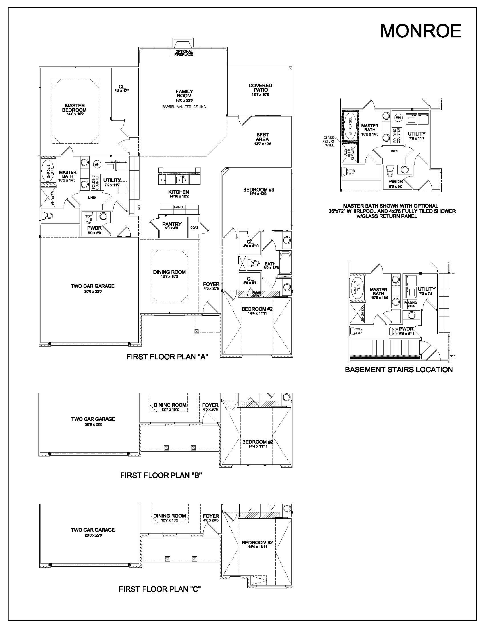 1700x2200 Floor Plans