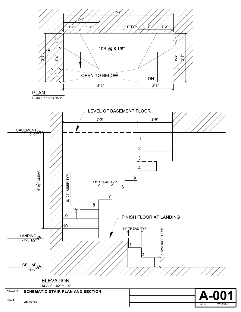 Stair Plan Drawing at GetDrawings | Free download