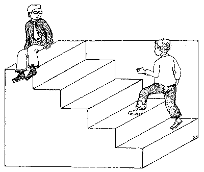 400x337 Drawn Optical Illusion Person