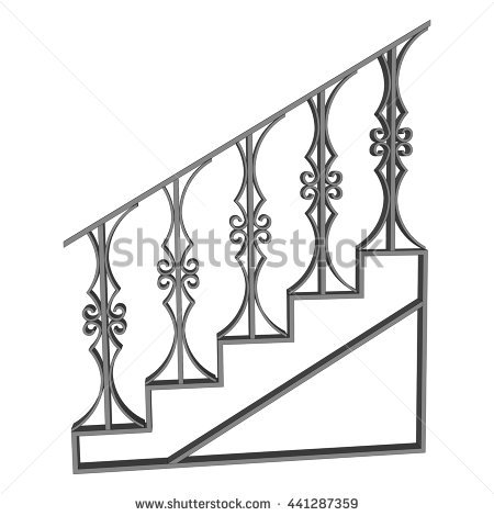 450x470 Drawn Stairs Side