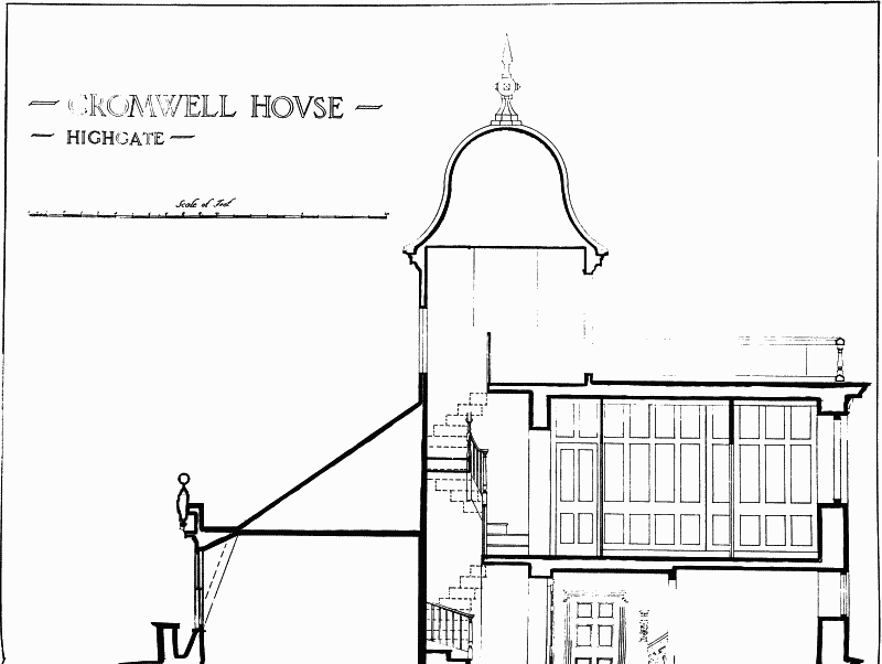 800x602 Plate 6 Section Through Entrance Passage And Staircase British