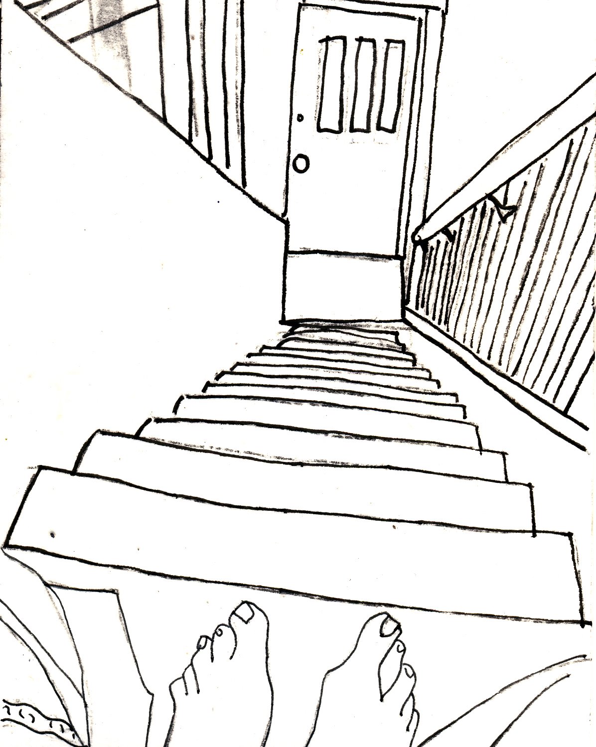 1196x1499 Contour Line Stairs Perspective Lessons Contours