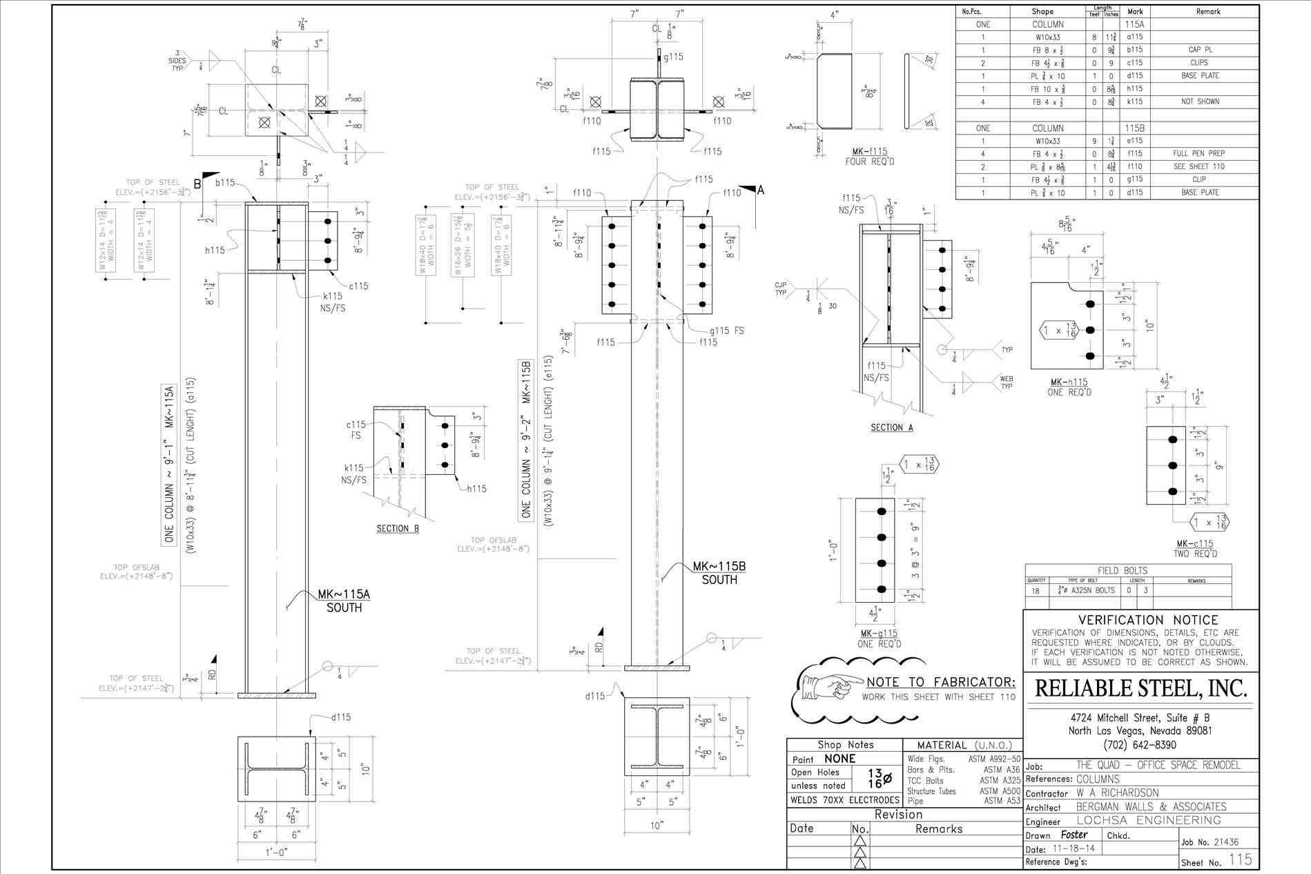 1899x1266 Structural Steel Shop Drawings