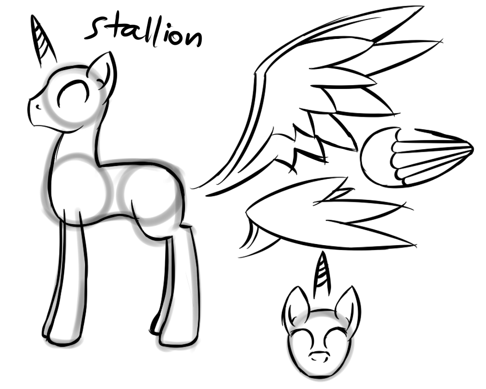1000x800 Mlp Stallion Form Study By Erockertorres