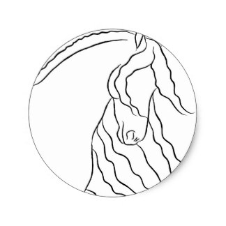 324x324 Stallion Drawing Stickers Zazzle