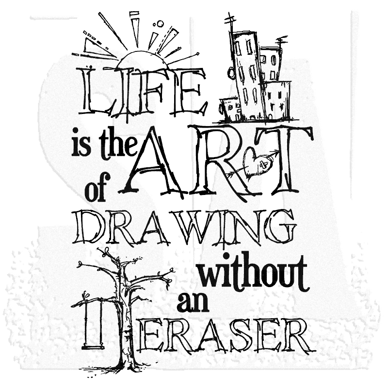 800x800 Tim Holtz Wood Mounted Stamp