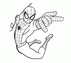 250x220 Spiderman Coloring Pages