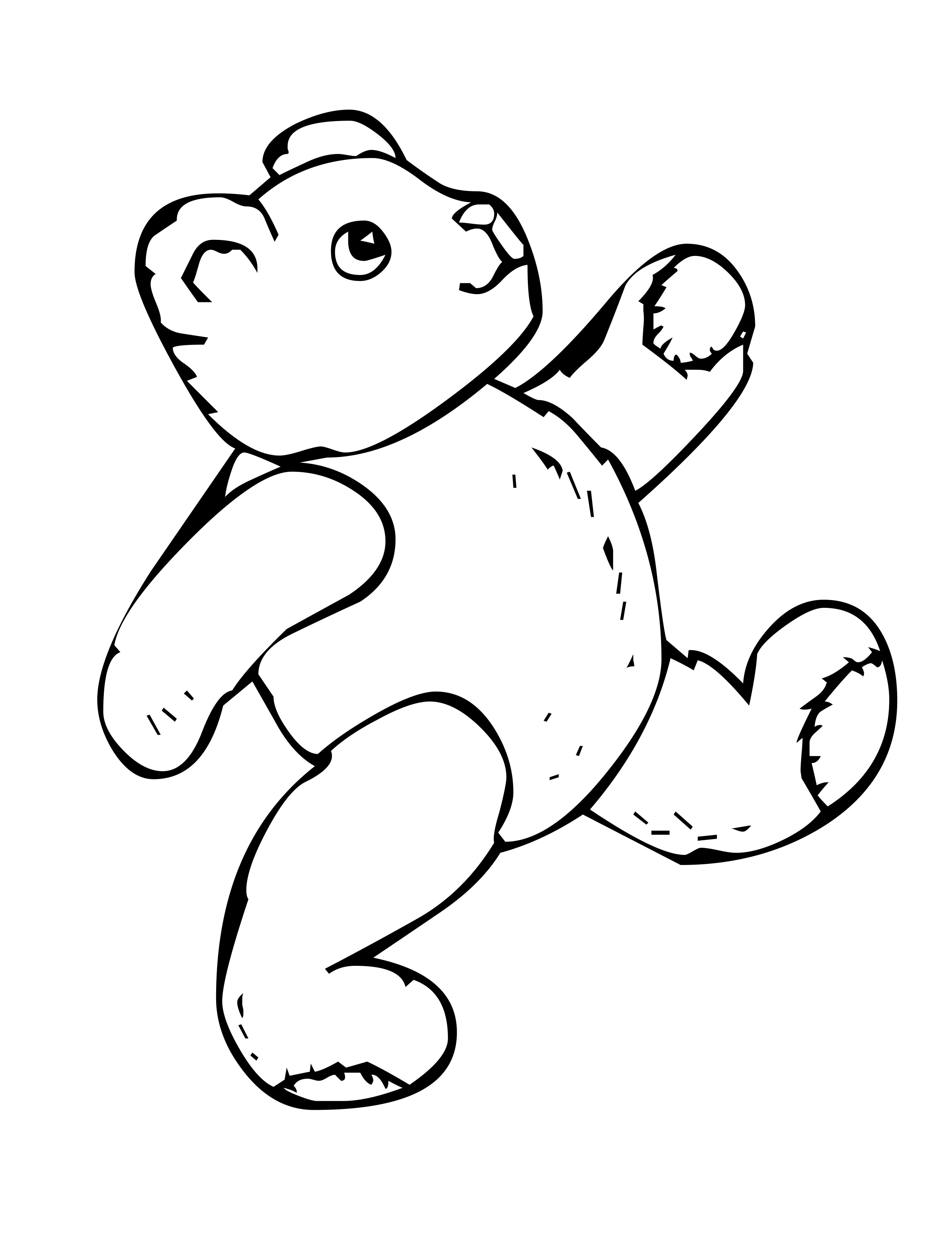 2550x3300 Free Bear Coloring Pages