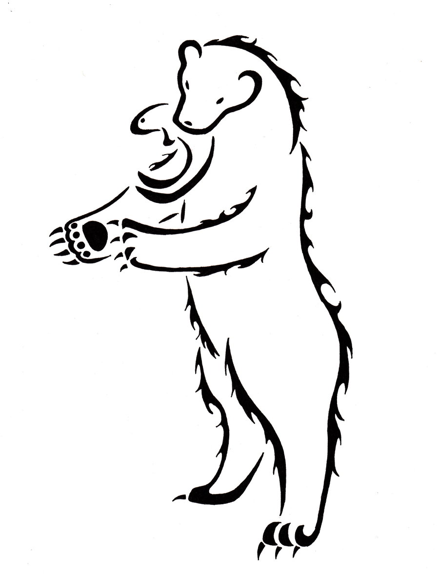 900x1177 Grizzly Bear Tribal Tatt. By Zanture Angel