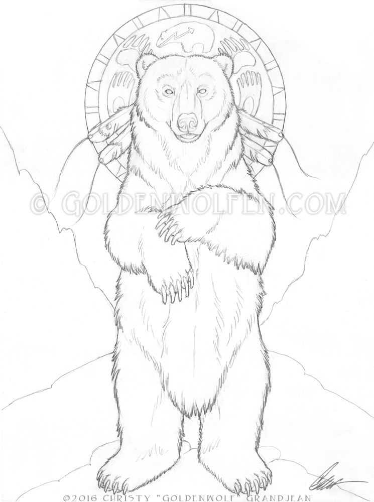745x1000 Standing Bear By Goldenwolf