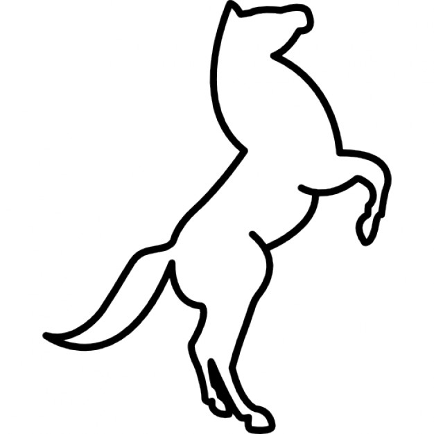 626x626 Stand Up Horse Outline Icons Free Download