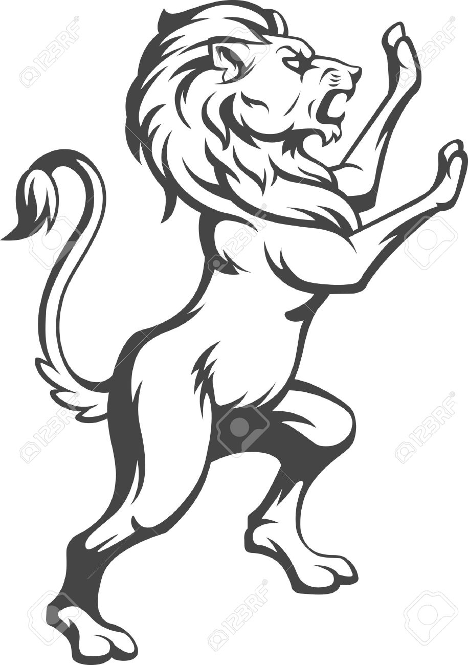 Standing Lion Drawing at GetDrawings | Free download