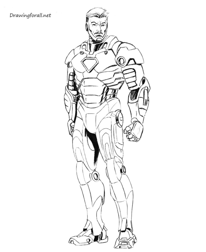 837x1024 Iron Man Drawing