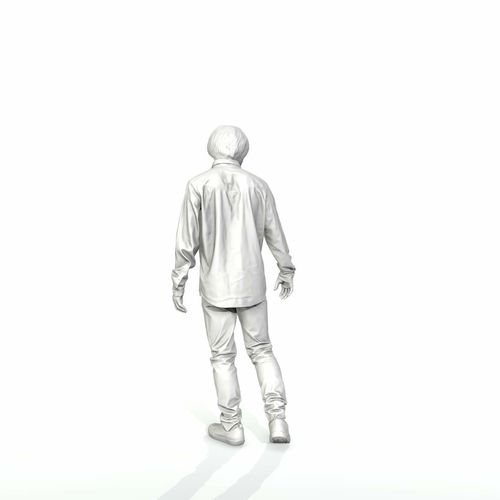 500x500 Casual Standing Man With Denim Shirt 3d Model