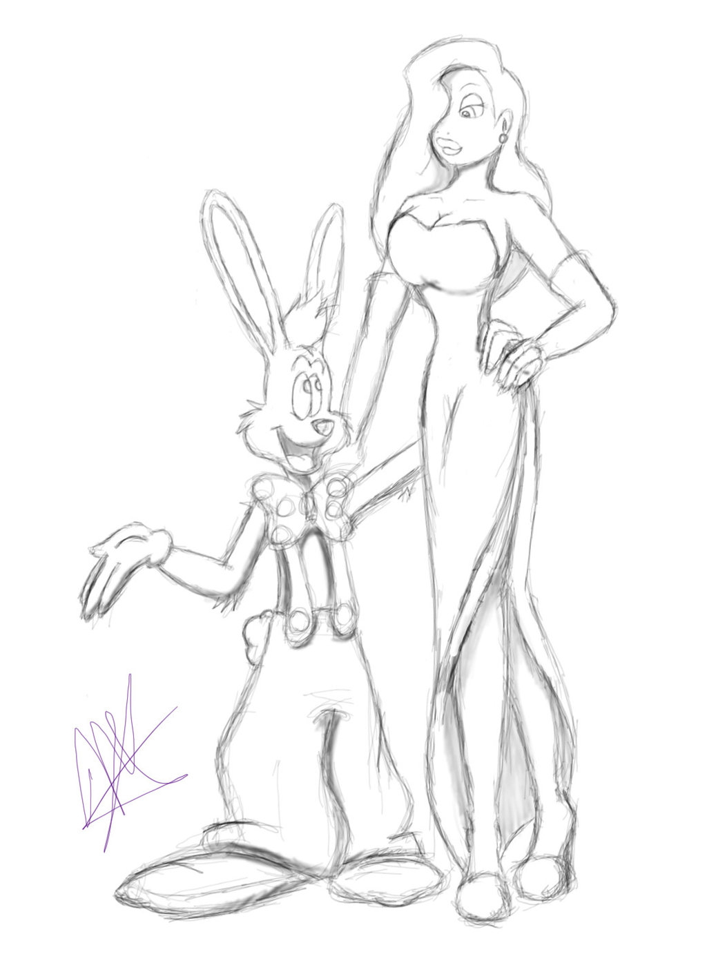 1024x1392 Roger And Jessica Rabbit By Madi Estrellita Duck