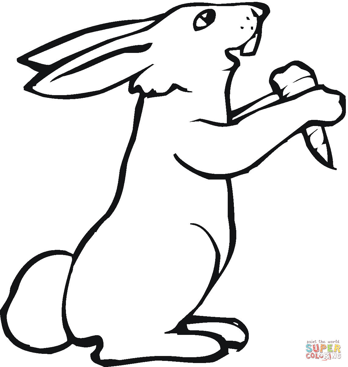 1140x1200 Bunny Eating Carrot Coloring Page Free Printable Coloring Pages