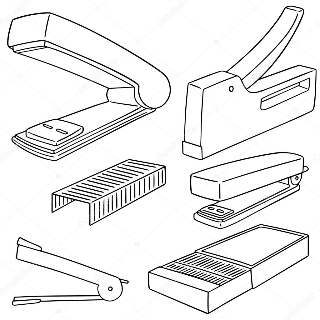 1024x1024 Vector Set Of Stapler Stock Vector Ourlifelooklikeballoon