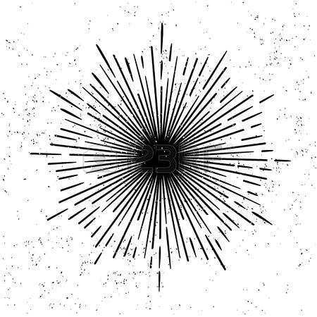 450x450 Hand Drawn Monochrome Black Hipster Style Retro Vector Starburst