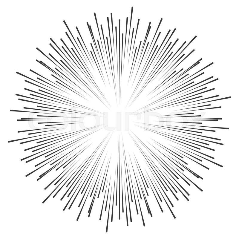 800x800 Vector Comic Book Speed Lines Background. Starburst Explosion